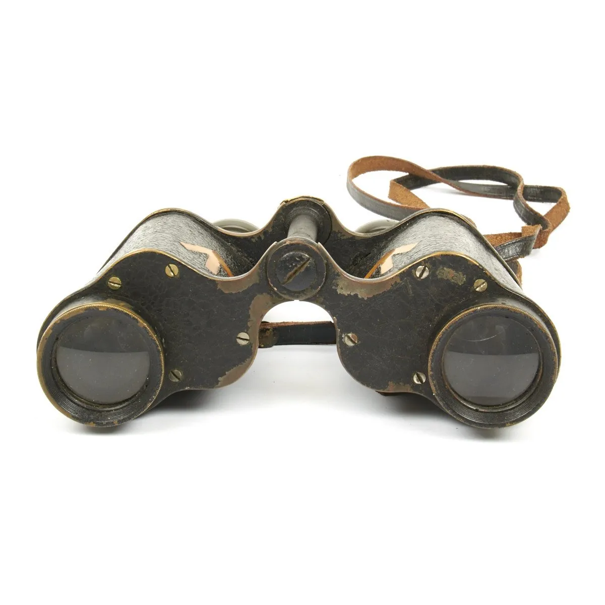 Original British WWI Officer Binoculars in Leather Case