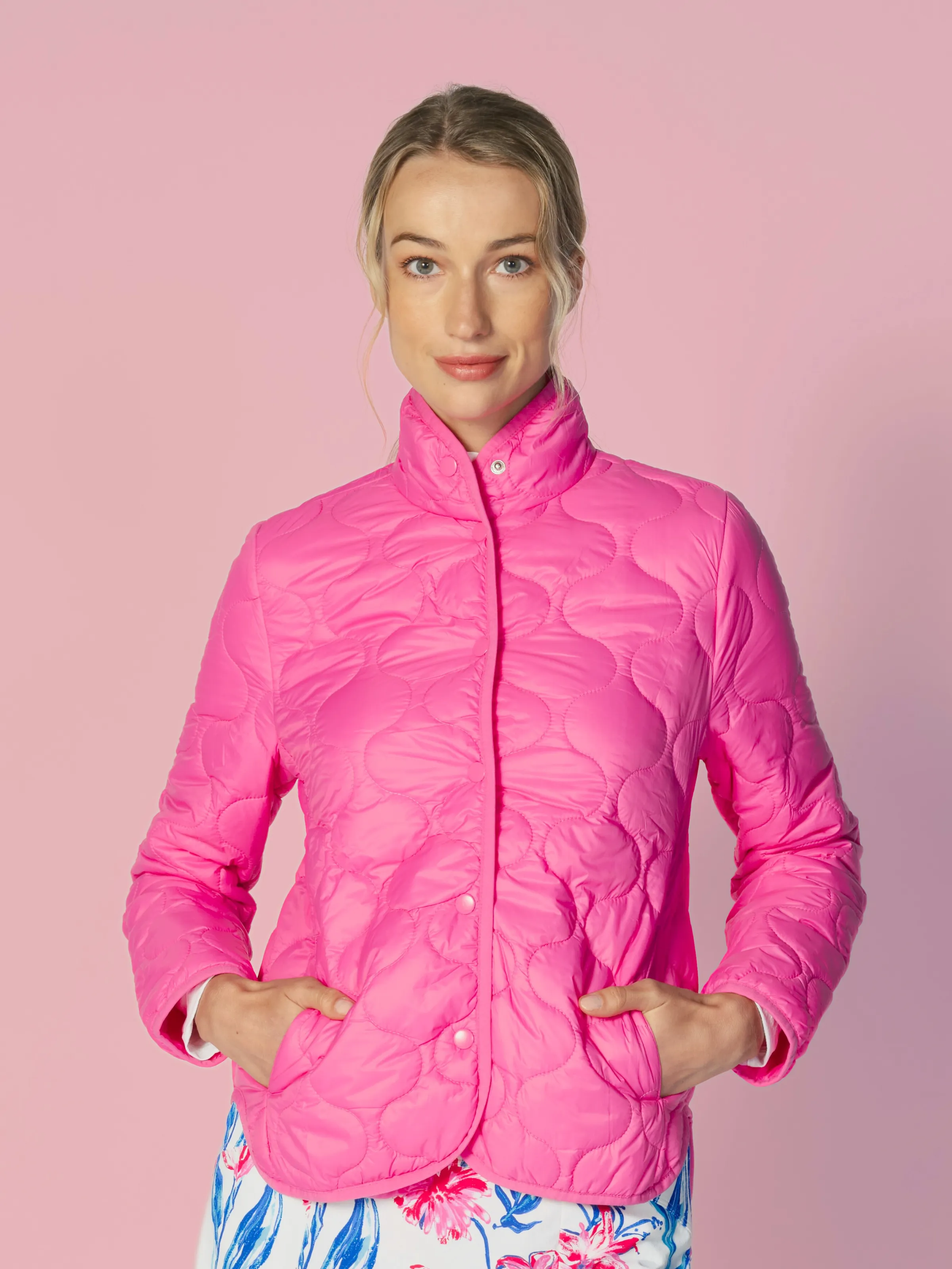 Padded Jacket In Hot Pink