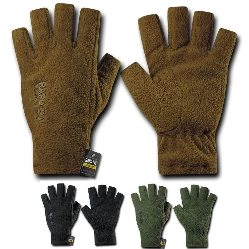 Polar Fleece Half Finger Winter Outdoor Military Patrol Army Gloves