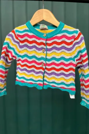 Re-Wear Frugi Wavy Striped Cardigan