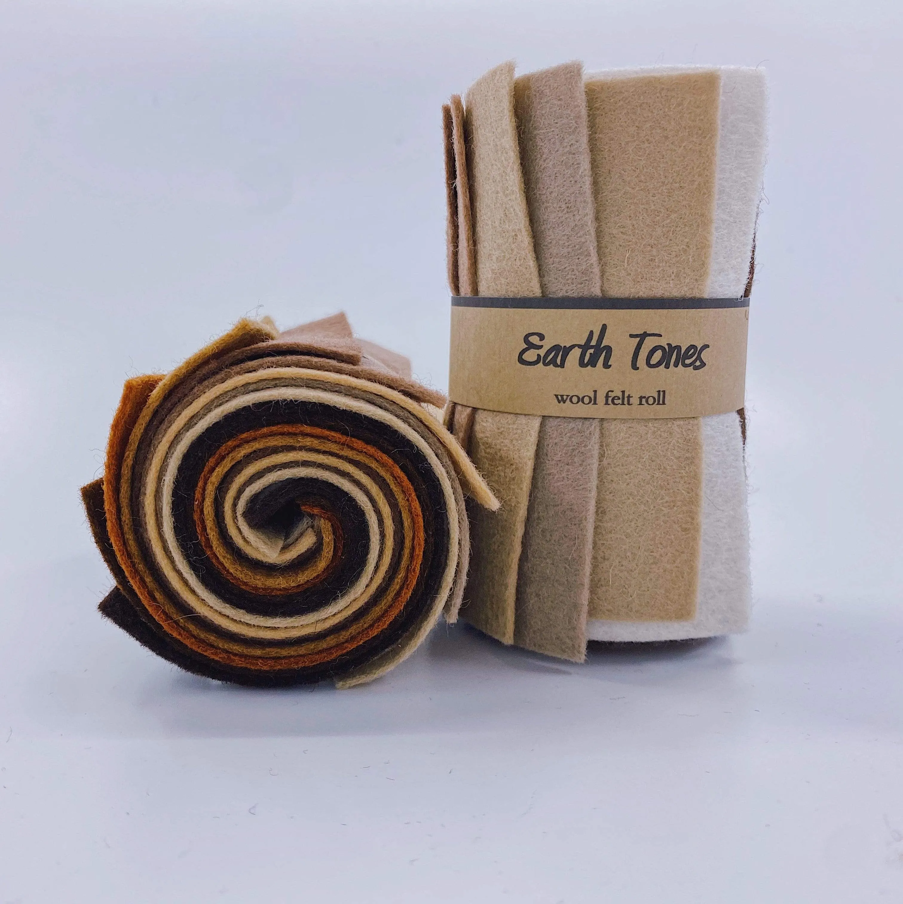 Small Wool Felt Roll - Earth Tones