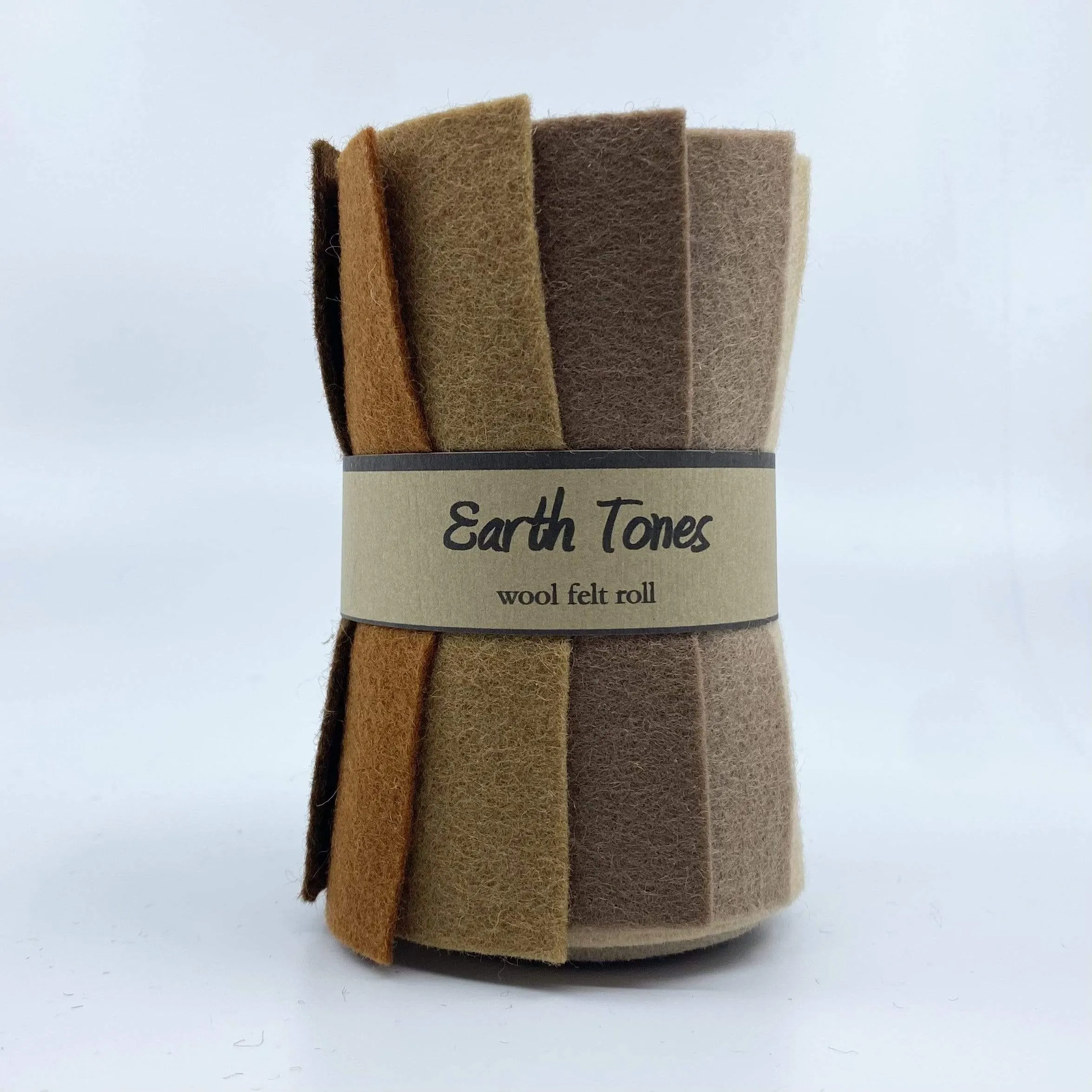 Small Wool Felt Roll - Earth Tones