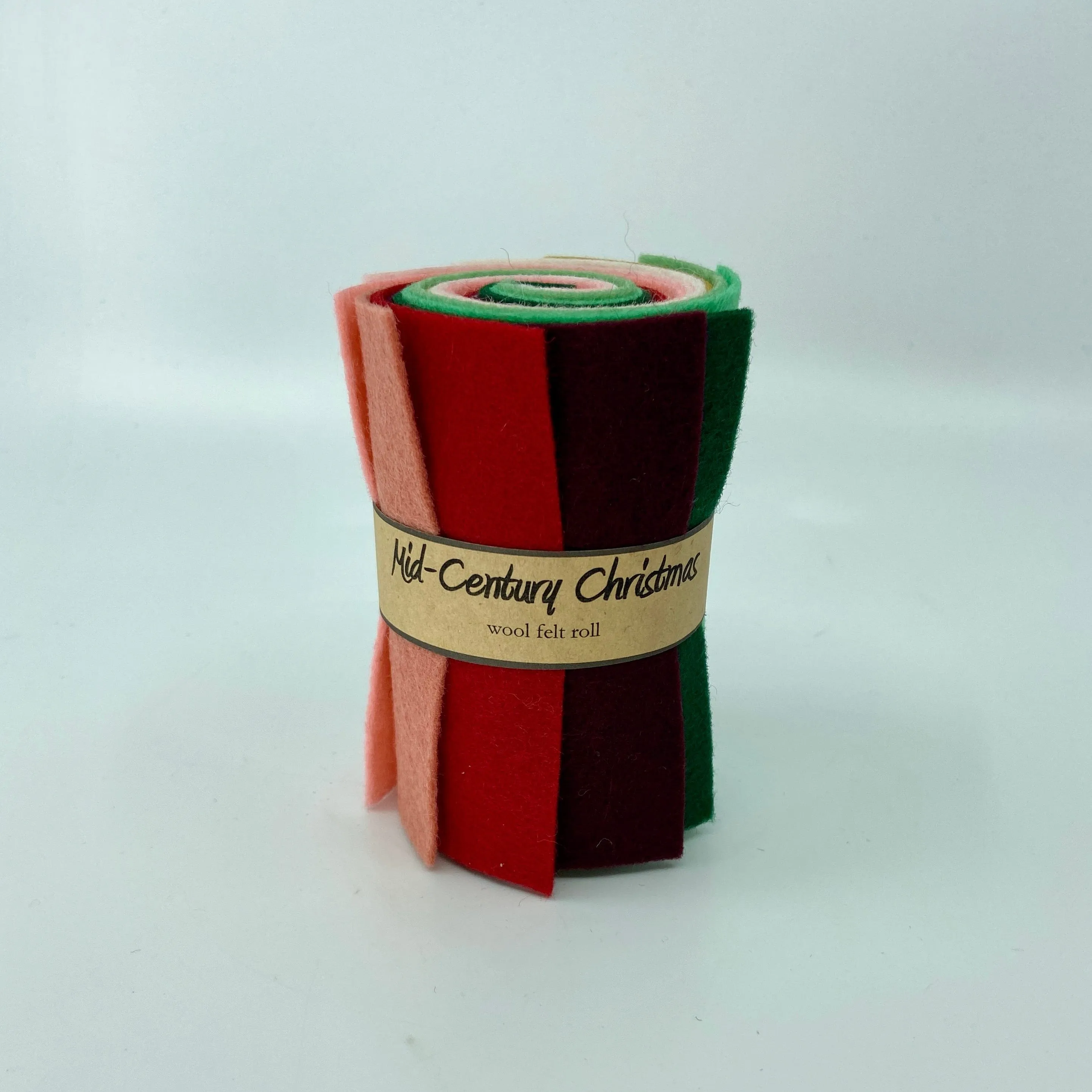 Small Wool Felt Roll - Mid Century Christmas