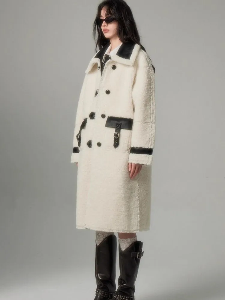 Soft lambswool pelt two-wear tweed coat【s0000004887】