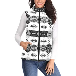 Sovereign Nation Black and White Women's Padded Vest Jacket