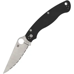 Spyderco C36GS2 MILITARY 2 Folding Knife 4" Satin CPM-S30V SpyderEdge Black G10 Handles