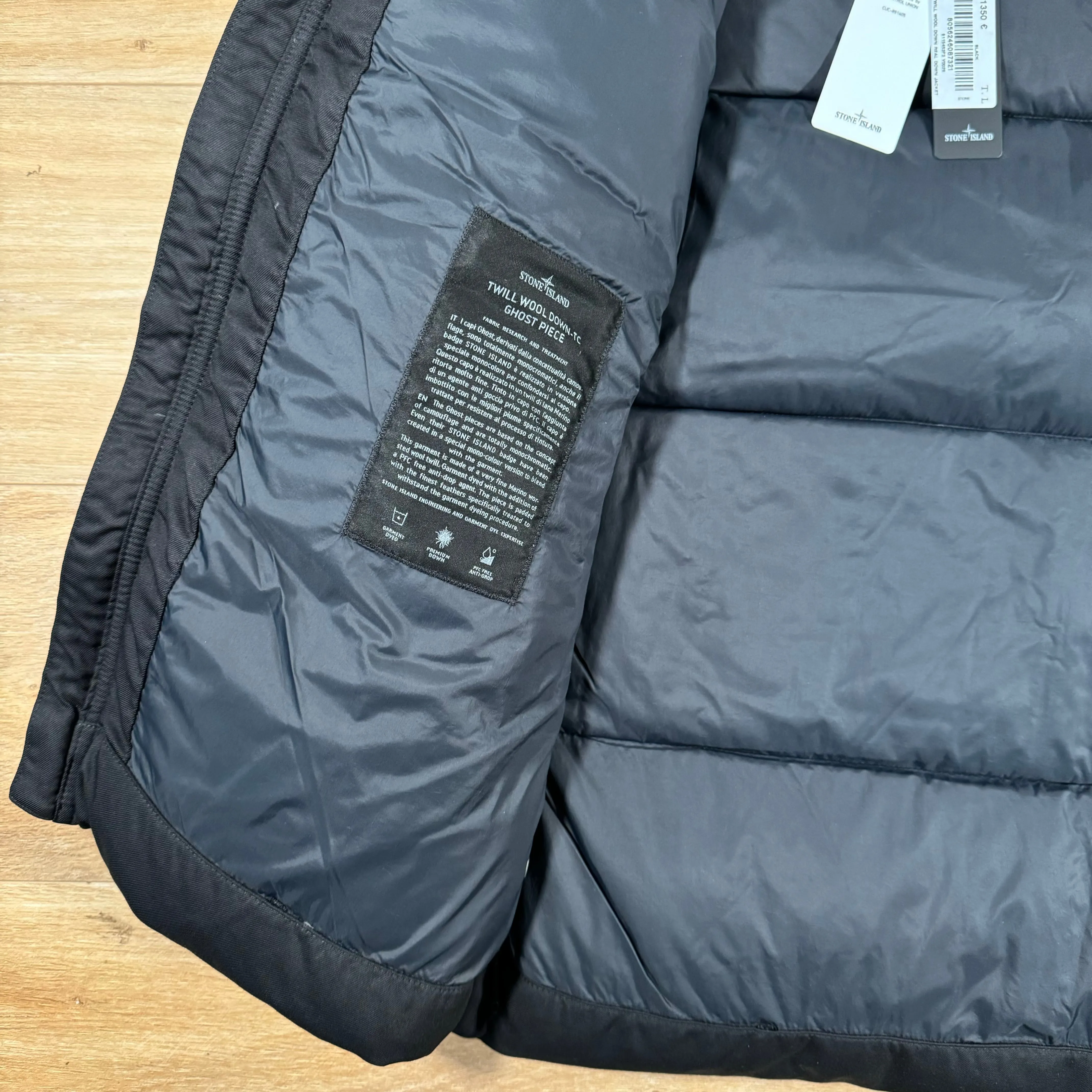 Stone Island Down-TC Ghost Jacket in Black