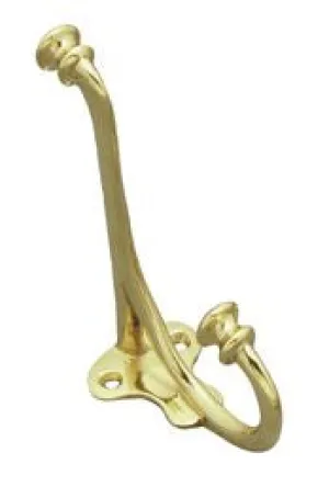 Superior Brass Hat & Coat Hook PB 105mm (Old English Design)