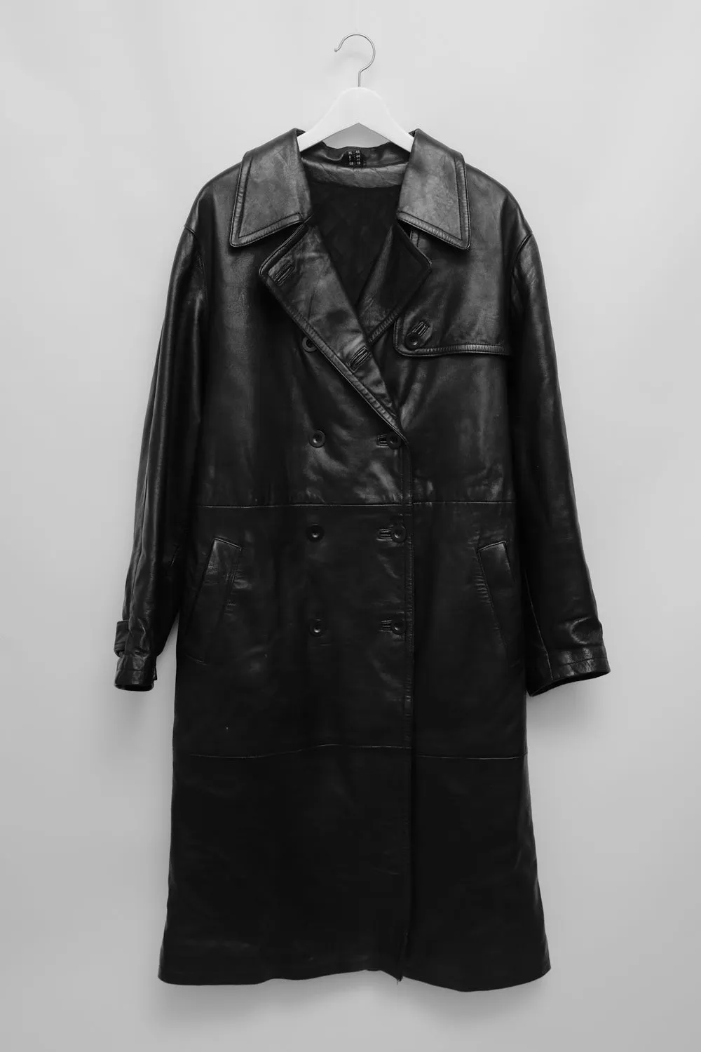 VINTAGE 1980 WARM BLACK LEATHER COAT