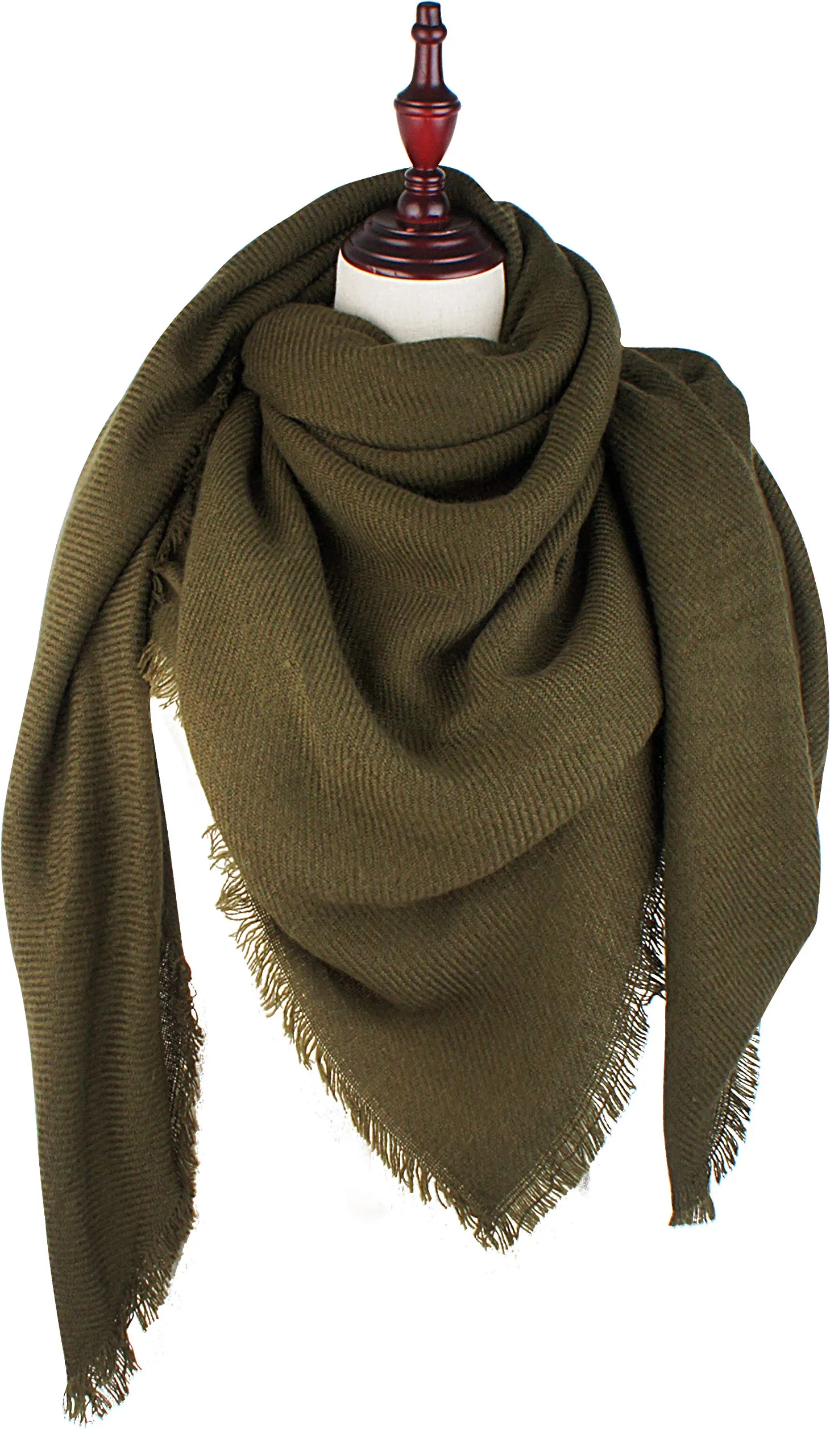 VIVIAN & VINCENT Soft Classic Luxurious Blanket Solid Color Square Scarf Wrap