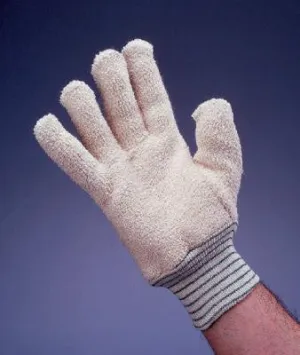 Wells Lamont Medium White Heavy Weight Terry Cloth Cut And Sewn Unlined Ambidextrous Heat Resistant Glove With Knitwrist (144 Pair Per Case)