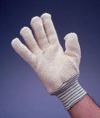 Wells Lamont Medium White Heavy Weight Terry Cloth Cut And Sewn Unlined Ambidextrous Heat Resistant Glove With Knitwrist (144 Pair Per Case)