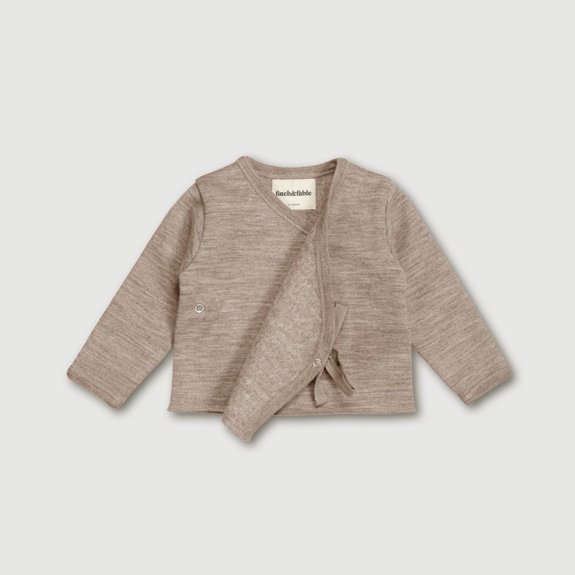 Wool Fleece Cardigan - Sand