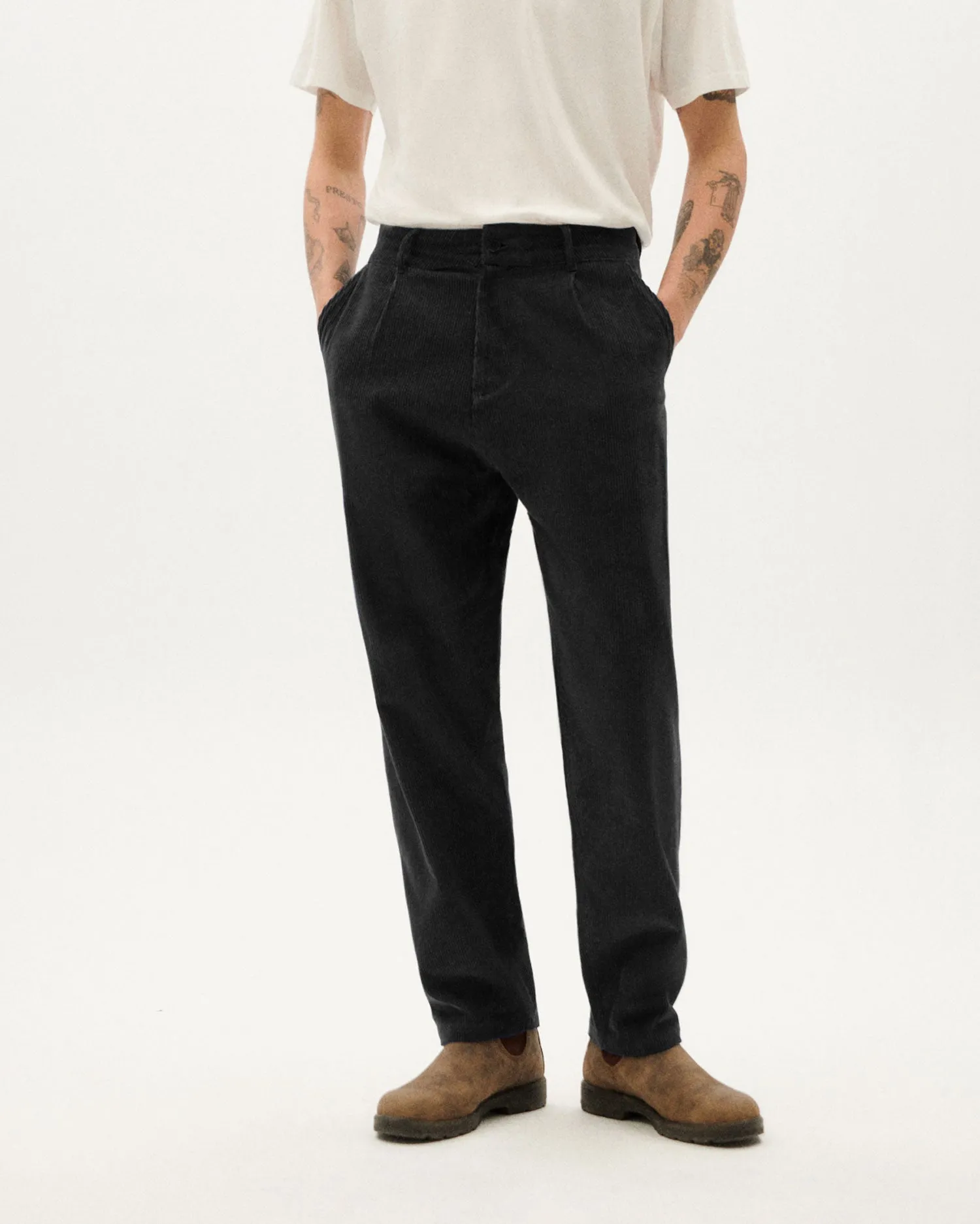 Wotan Corduroy Trousers Black