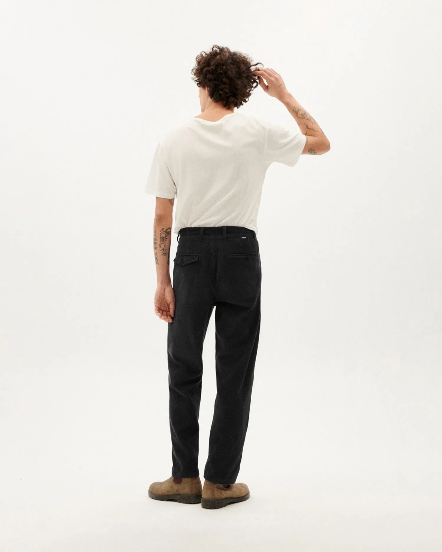 Wotan Corduroy Trousers Black