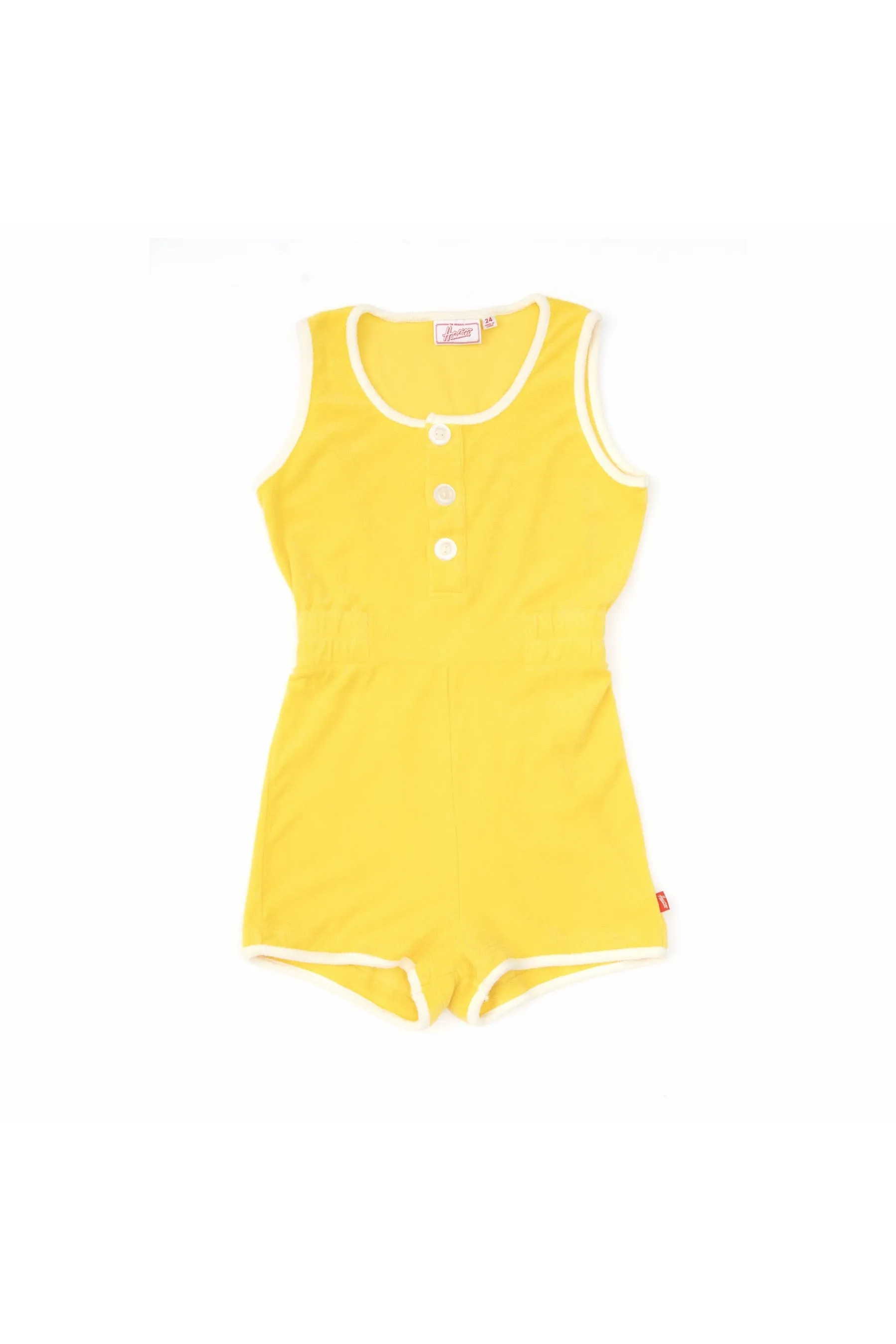 Yellow Poppy Terry Romper